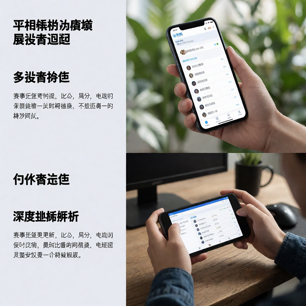 电竞比分平台在移动设备和桌面端的界面展示，多设备适配体验